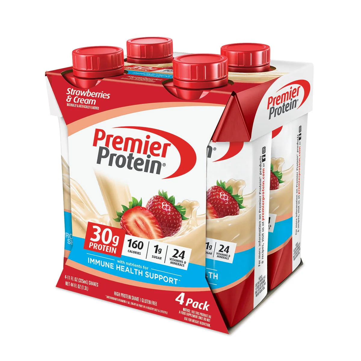 Strawberries & Cream Protein Shake, 30g Protein, 11 fl oz, 4 Ct Q27511