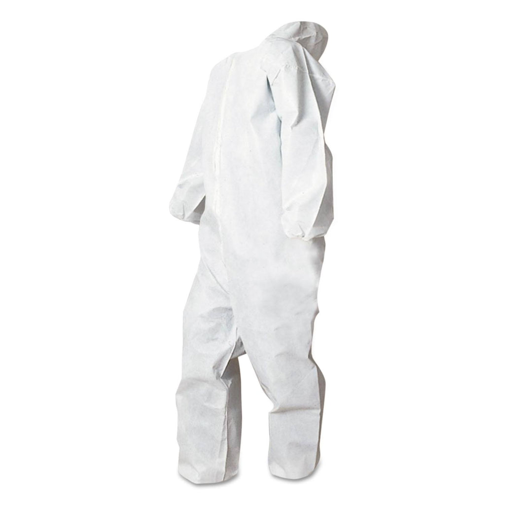 White Medium Polypropylene Disposable Coveralls D655