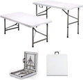 Portable Folding Camping Table 4ft Heavy Duty Plastic H154345