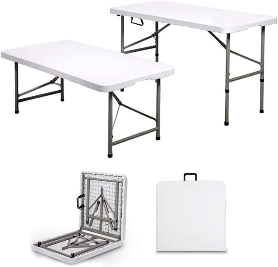 Portable Folding Camping Table 4ft Heavy Duty Plastic H154345