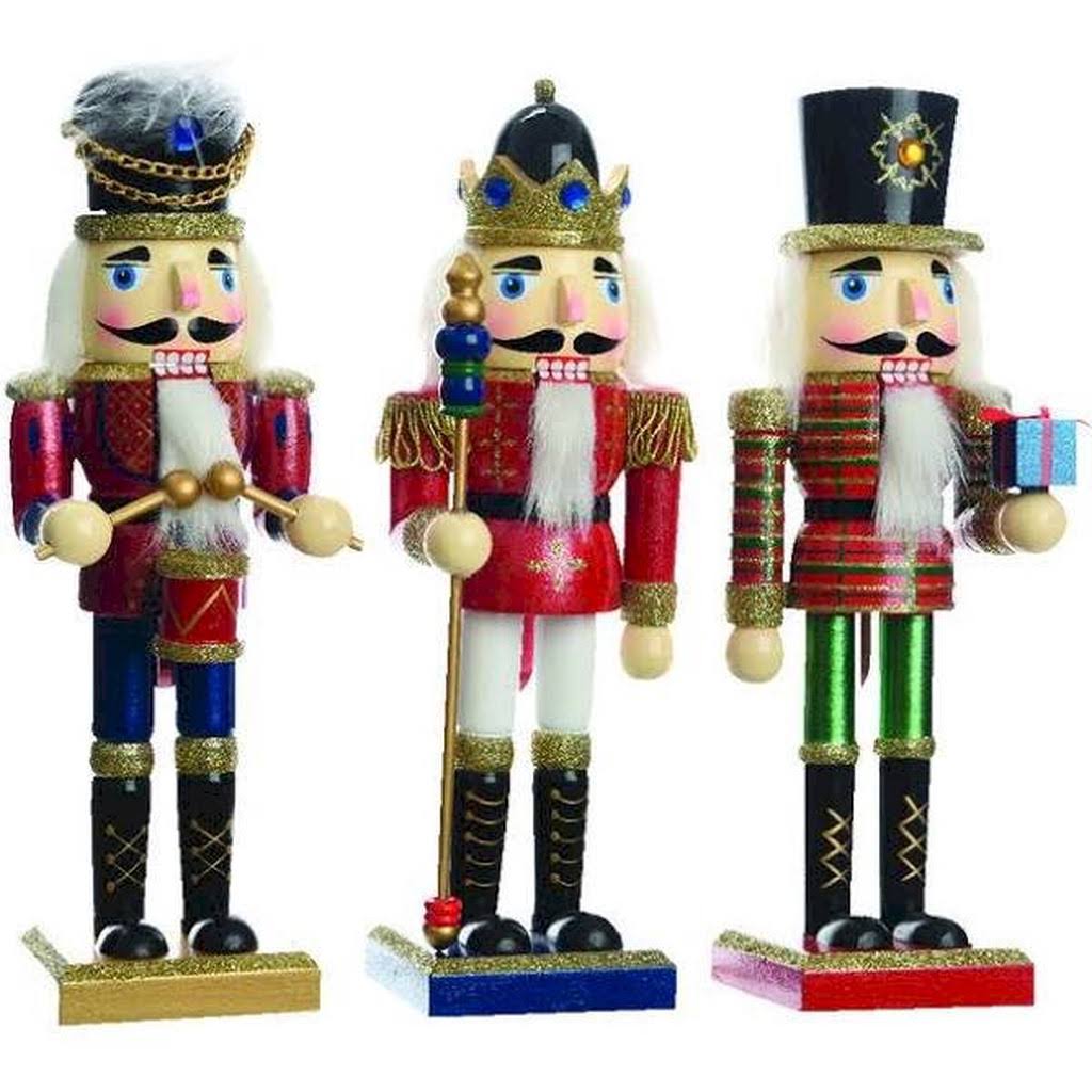 Nutcracker Soldier Christmas Decoration Wood - Pack of 9 G199400