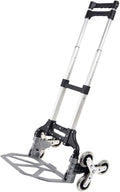 Folding Hand Truck with 6 Rubber Wheels & Bungee Cord Y132542