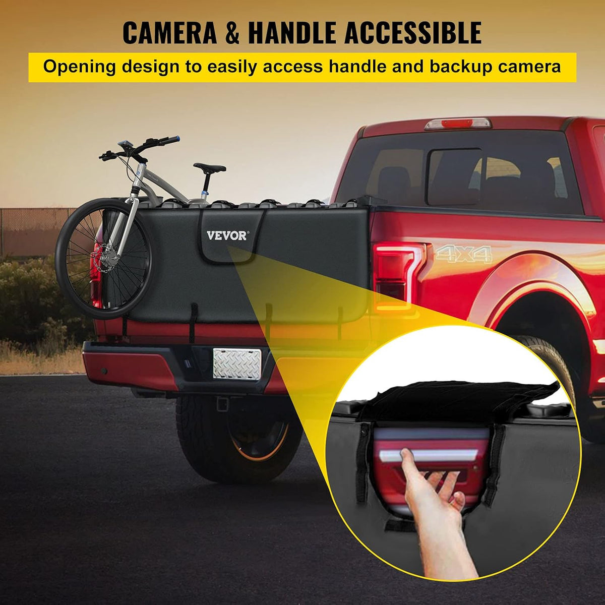 Tailgate Pad for Bikes, Carries UP to 5 Mountain Bikes, 54 Bike Pickup Pad I95574