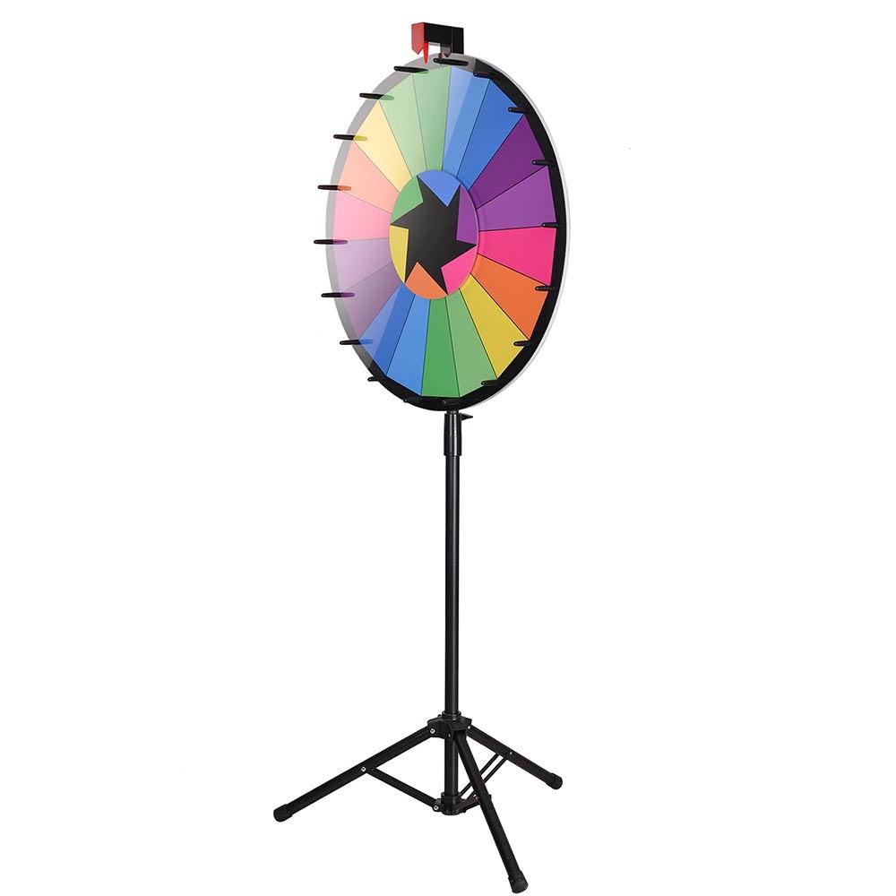 24x22 Editable Color Prize Wheel 18 Slot Spin Game W452