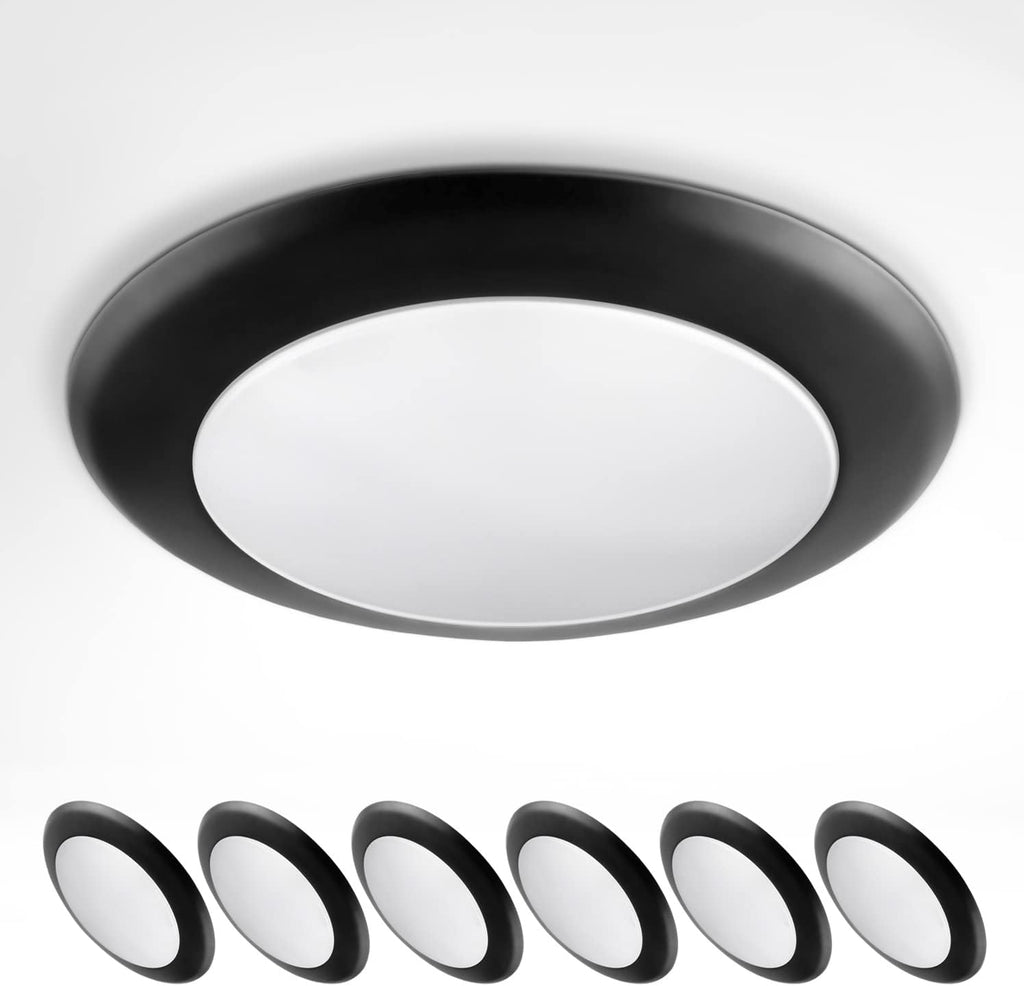 6 Inch White LED Flush Mount Ceiling Light, 15W 5000K, 12 Pack K90266