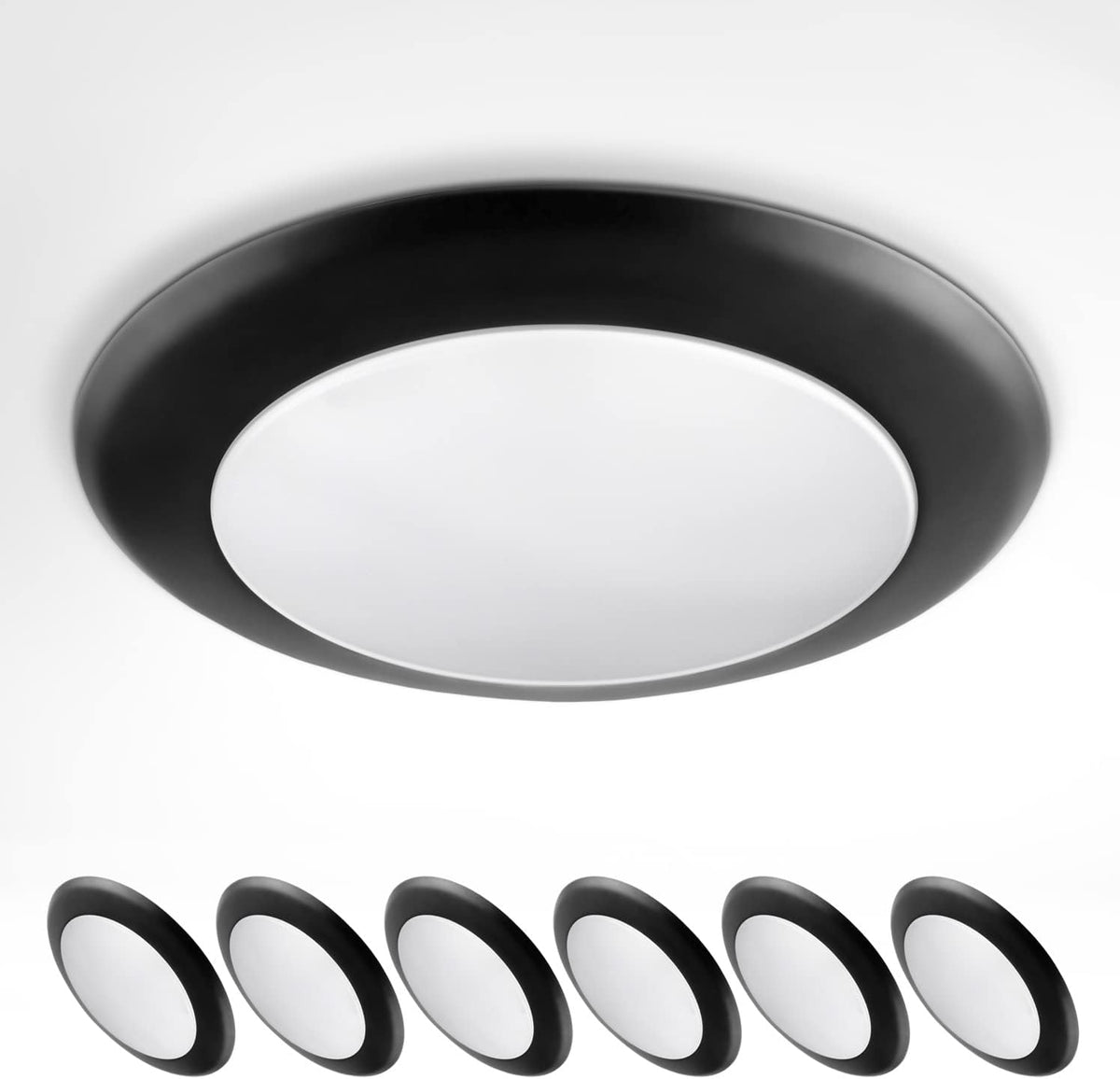 6 Inch White LED Flush Mount Ceiling Light, 15W 5000K, 12 Pack K90266