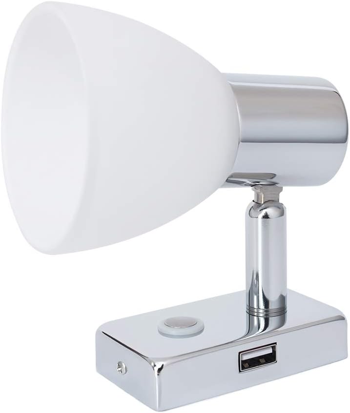 12V LED Reading Light with USB Port Dimmable Two Pack O7353