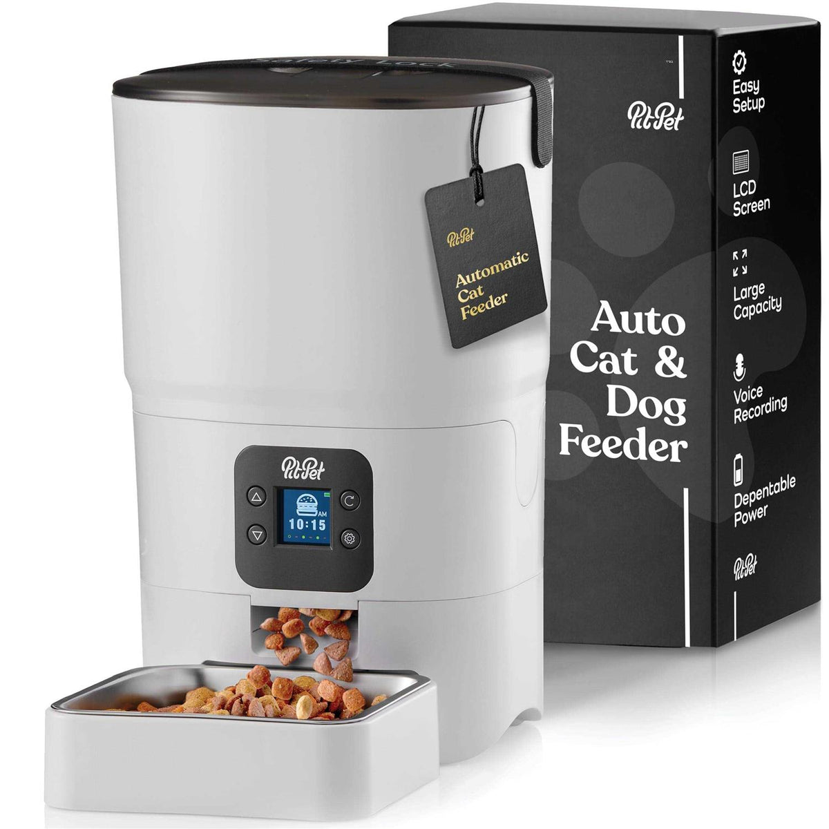 6-L Automatic Cat Food Dispenser with LCD Screen C624