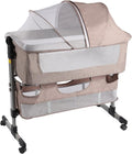 Portable Baby Bassinet Bedside Sleeper Folding Crib with Storage X615176