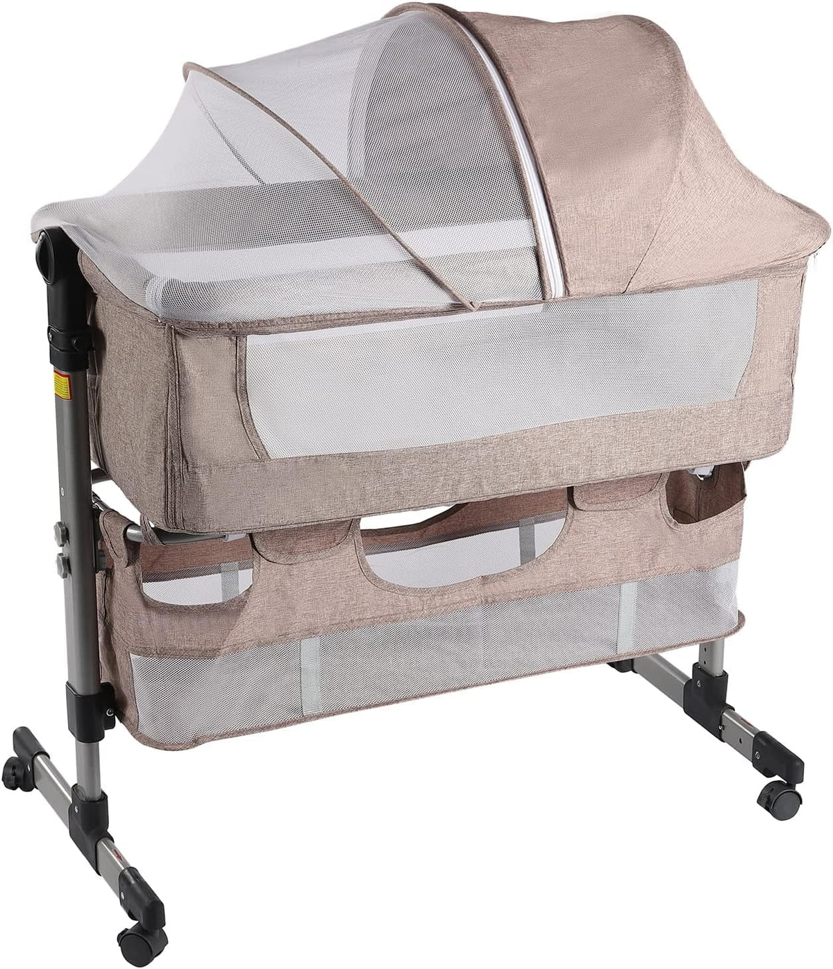 Portable Baby Bassinet Bedside Sleeper Folding Crib with Storage X615176