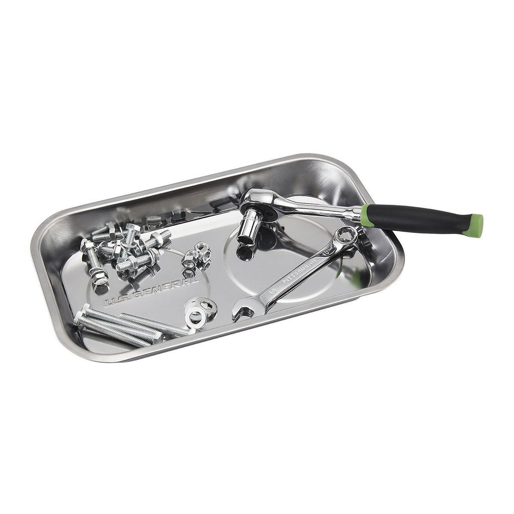 9-1/2 in. x 5-1/2 in. Magnetic Stainless Steel Parts Tray C85125