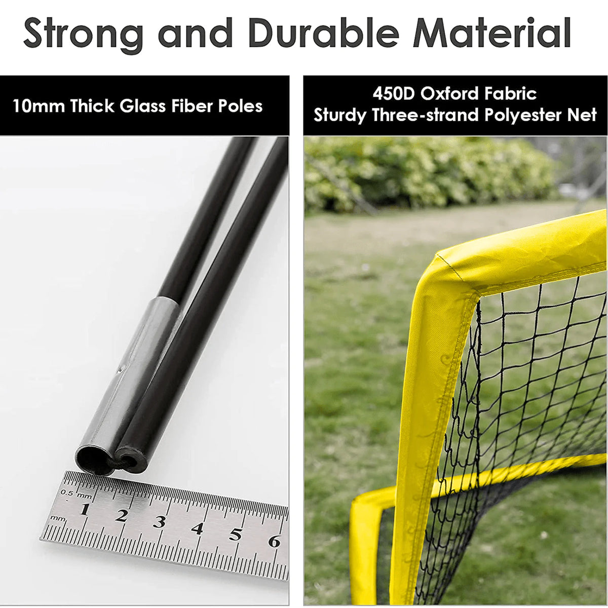 6'x4' Set of 2 Foldable Soccer Goals S728