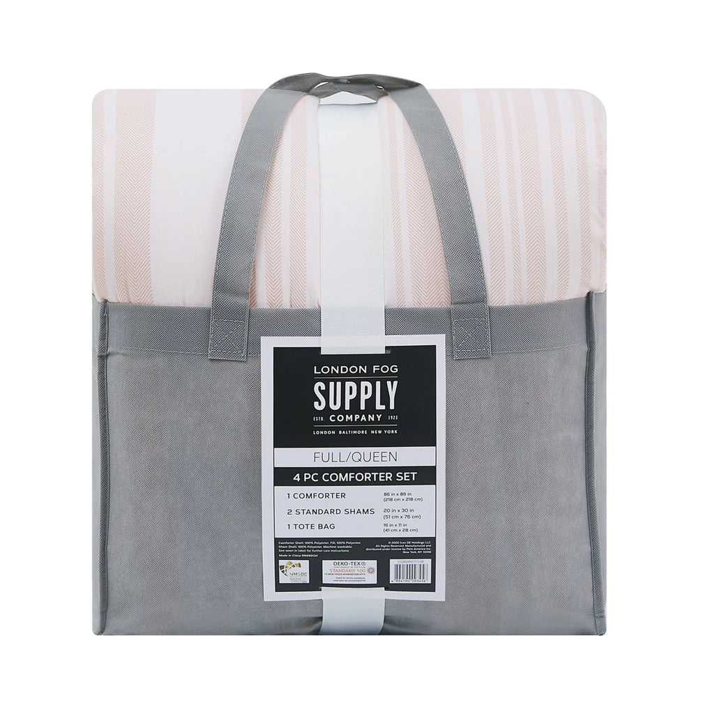 Grey 4-Piece Garment Washed Comforter Set P79546