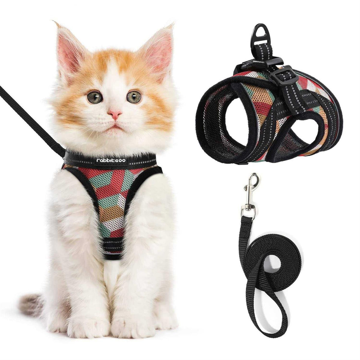 Cat Harness and Leash Adjustable Soft Vest D288