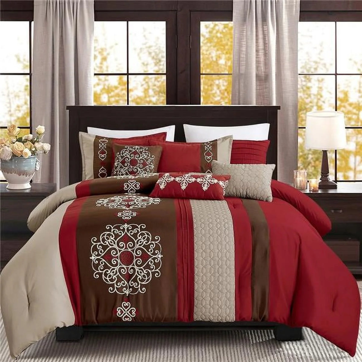King Size 7 Piece Comforter Set K761