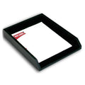 Black Leather Front-Load Letter Tray Y241157