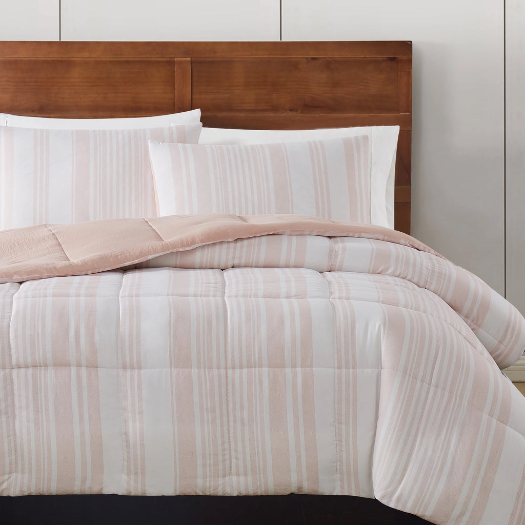 Grey 4-Piece Garment Washed Comforter Set P79546