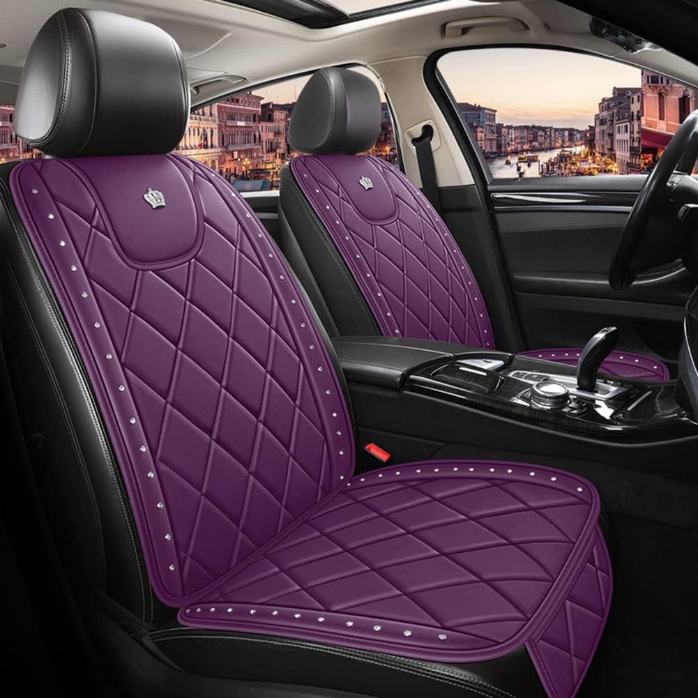 1 Pair PU Rhinestone Car Seat Covers V790