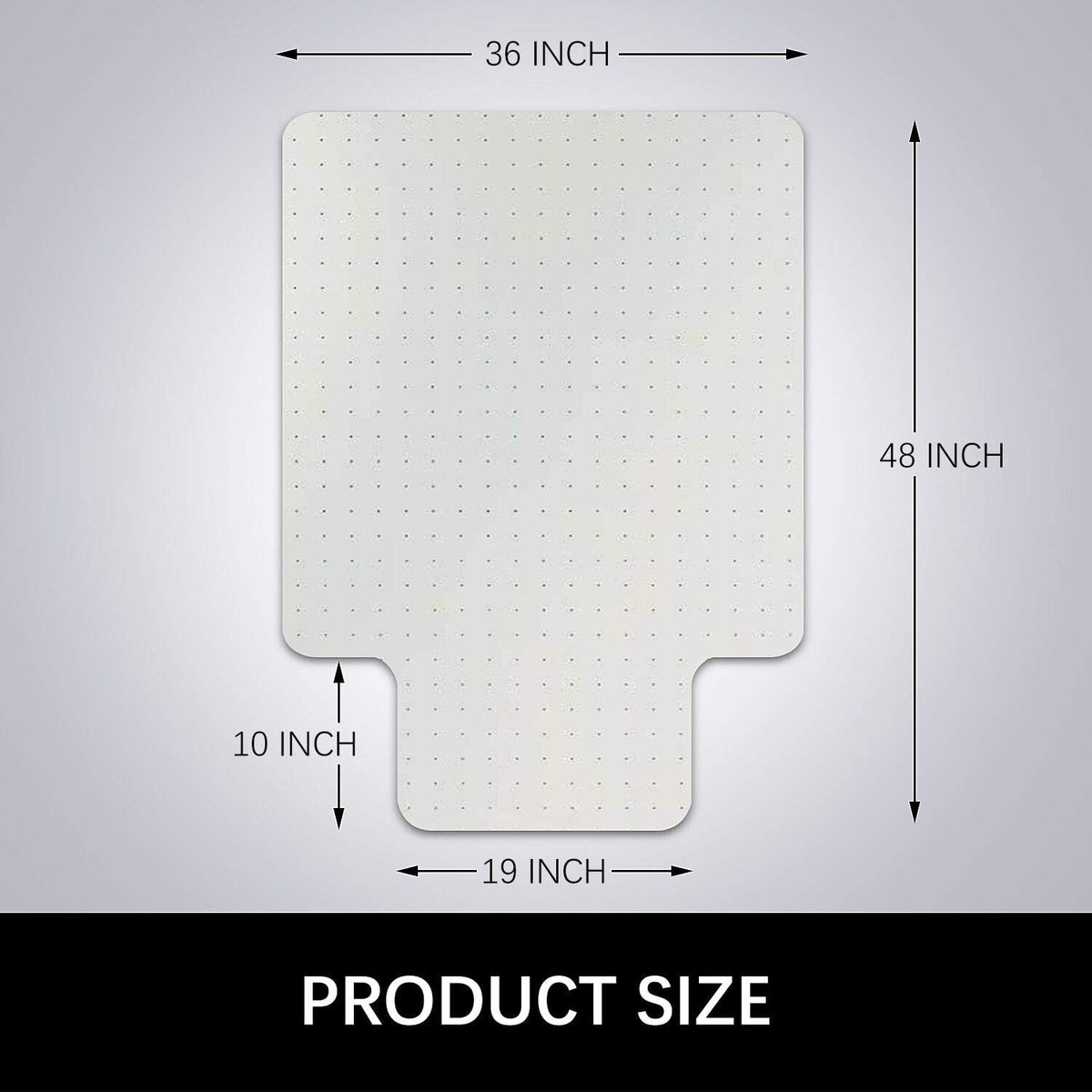 Transparent 30 X 48 with Lip Chair Mat for Carpets U402