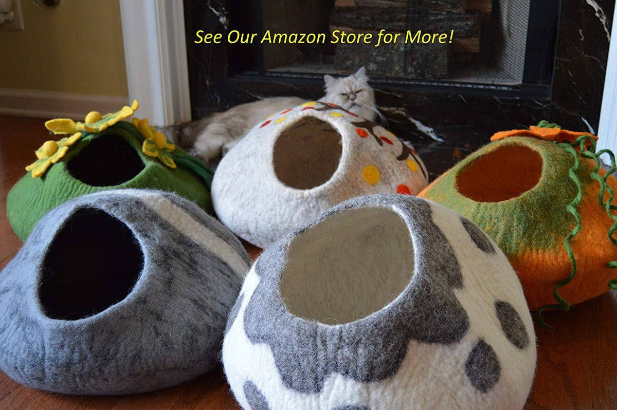 Handmade Natural Cat Cave Bed V4438