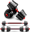 66LB 2 in 1 Adjustable Dumbbell Set with Connecting Rod K606