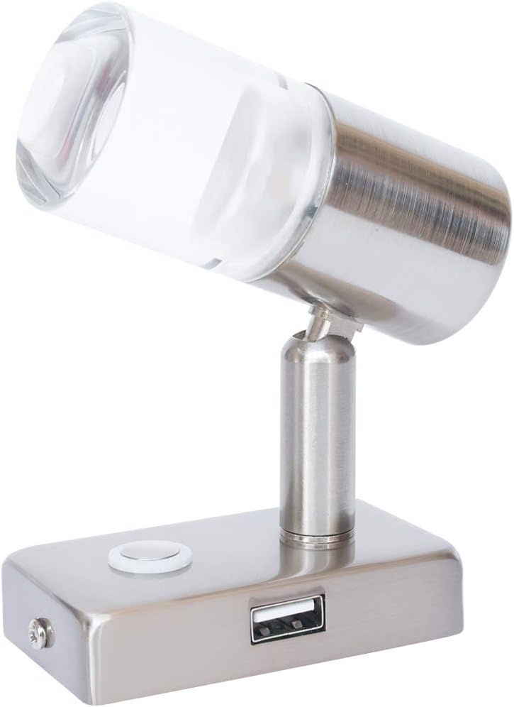 12V LED Reading Light with USB Port Dimmable Two Pack O7353