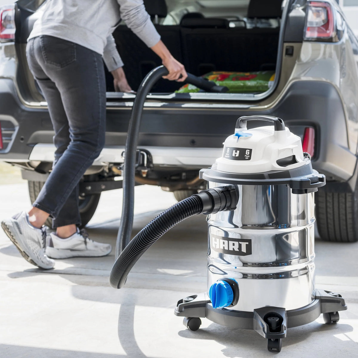 8 Gallon 6 Peak HP Stainless Steel Wet/Dry Vacuum L3145
