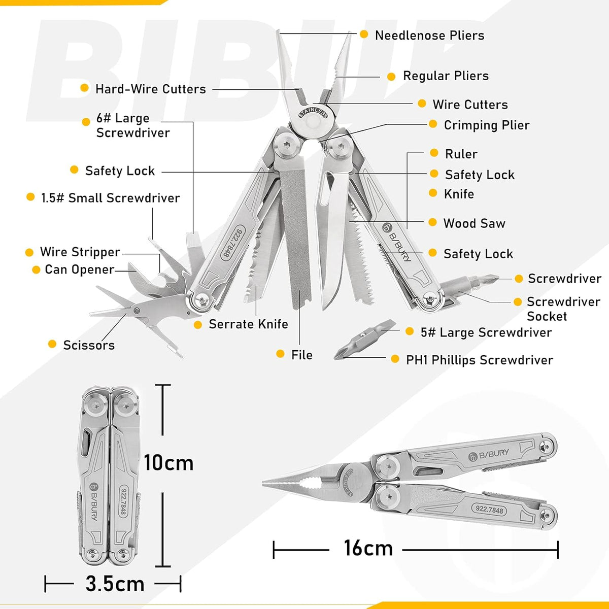 19-in-1 Stainless Steel Multitool P290