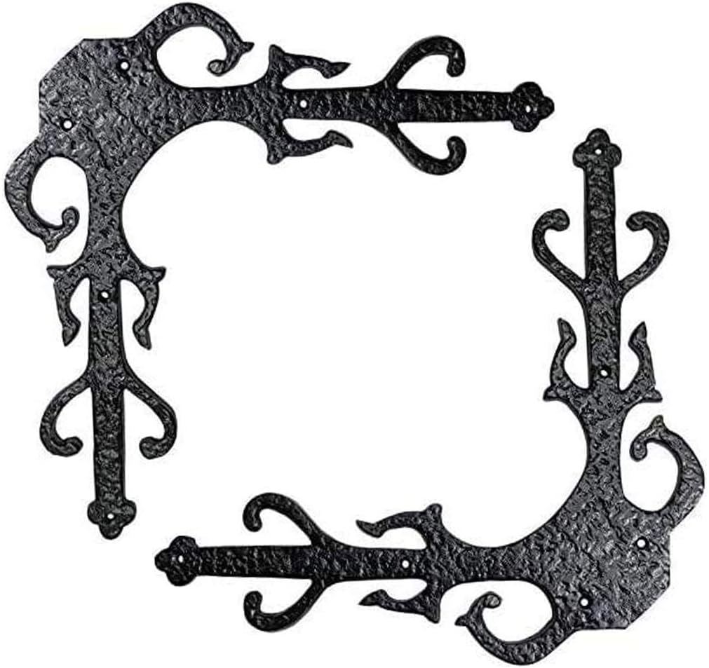 Antique Cast Iron Dummy Corner Door Strap L-Brackets O251235
