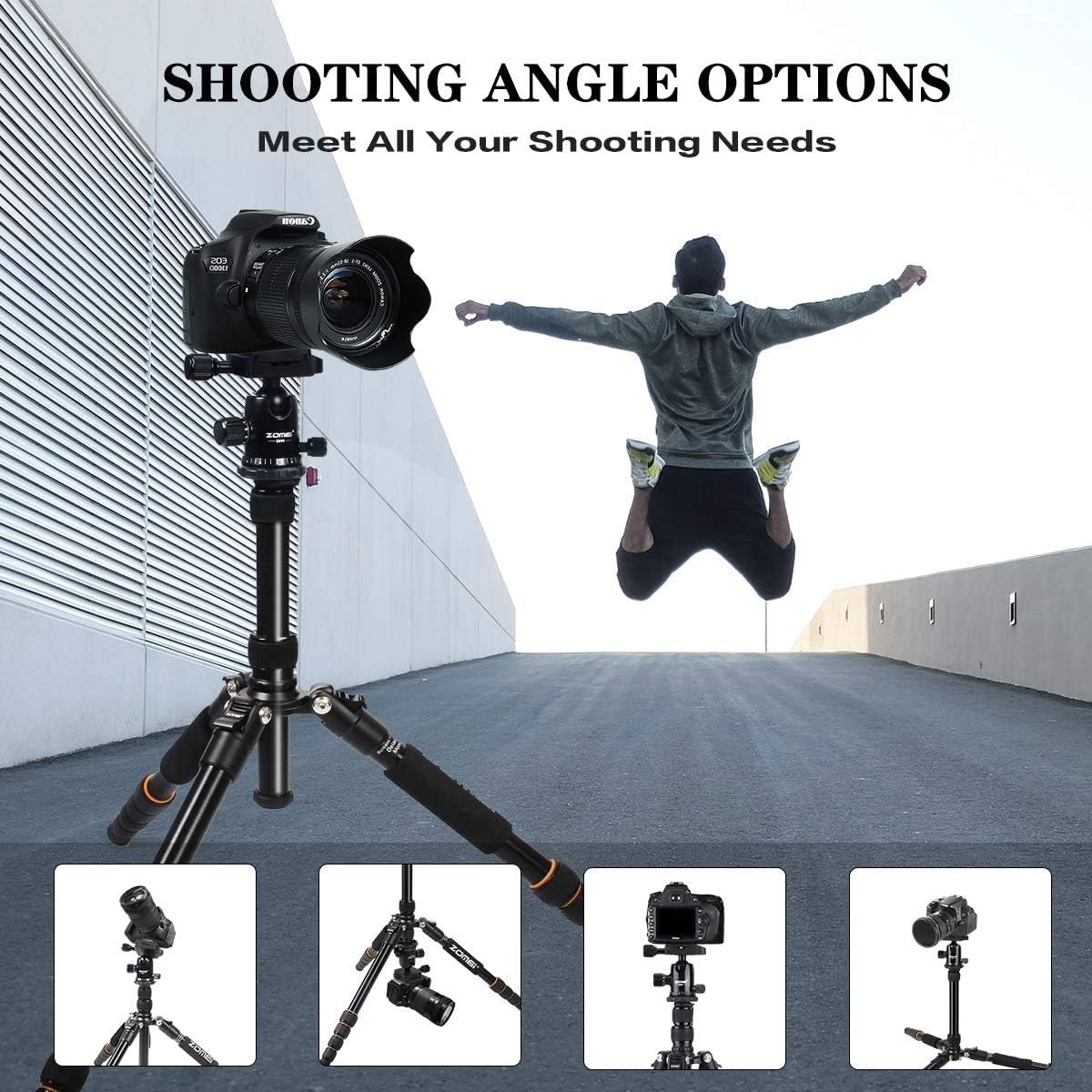 Camera Tripod with Ball Head Quick Release Plate and Carrying Case F8534
