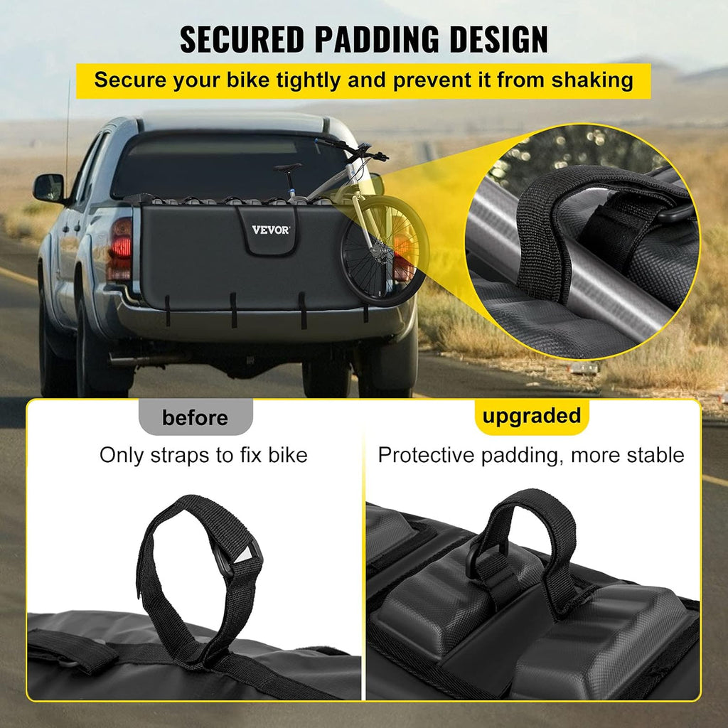 Tailgate Pad for Bikes, Carries UP to 5 Mountain Bikes, 54 Bike Pickup Pad I95574