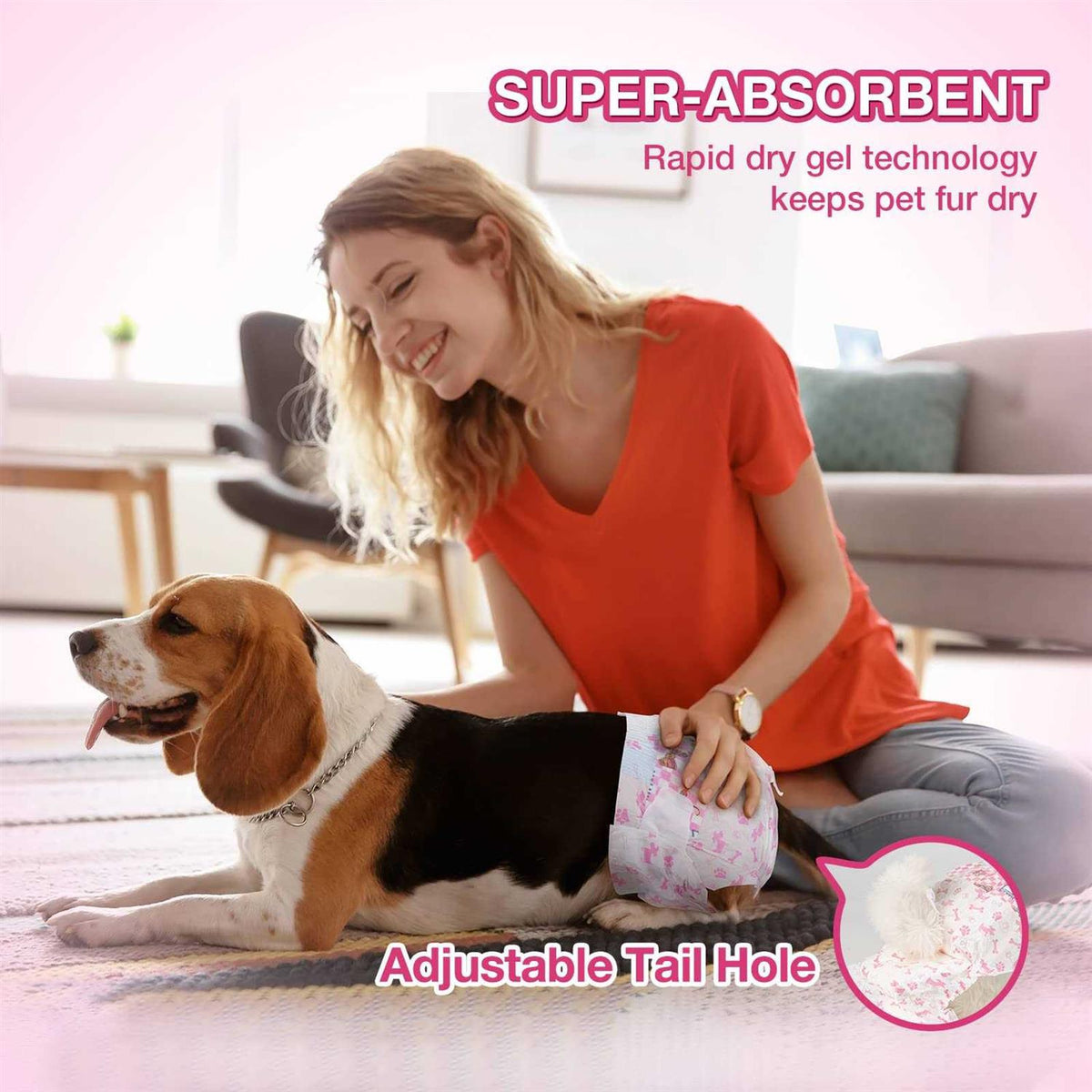 Disposable Female Dog Diapers Super Absorbent D25379
