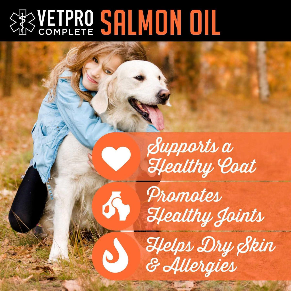 Wild Alaskan Salmon Oil Supplement for Dogs & Cats 16 Ounces L696