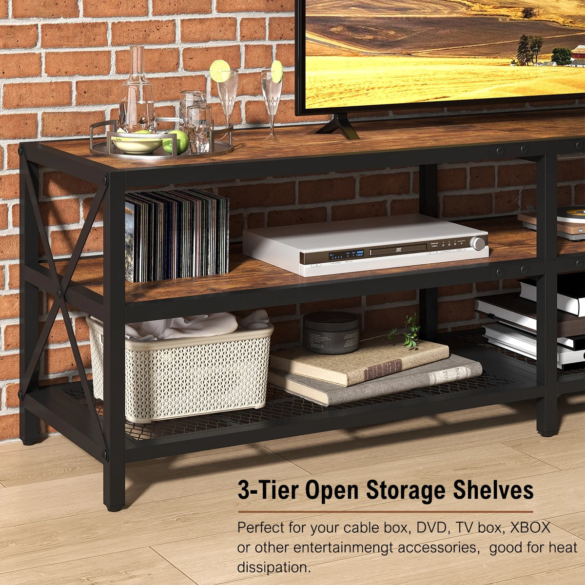 Wood TV Stand up to 75 Inch H749