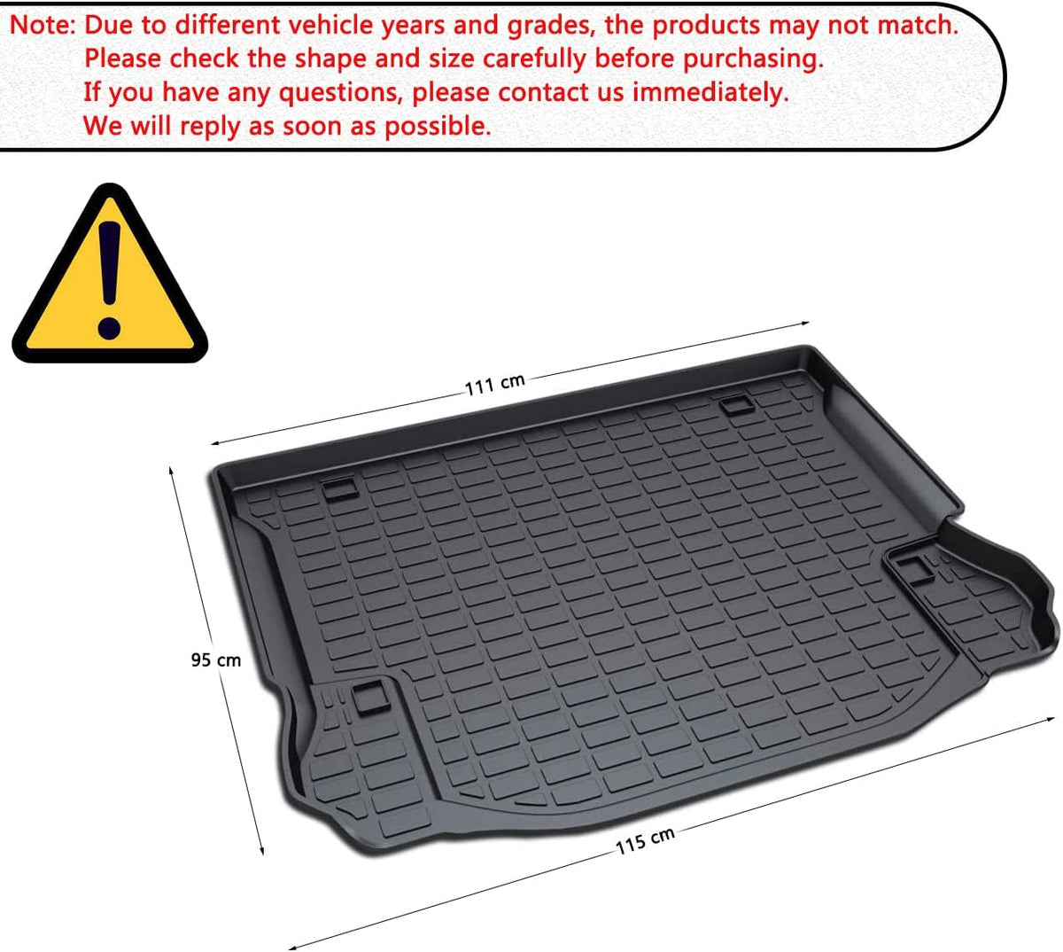 All Weather 3D TPO Waterproof Cargo Tray Trunk Mat E901