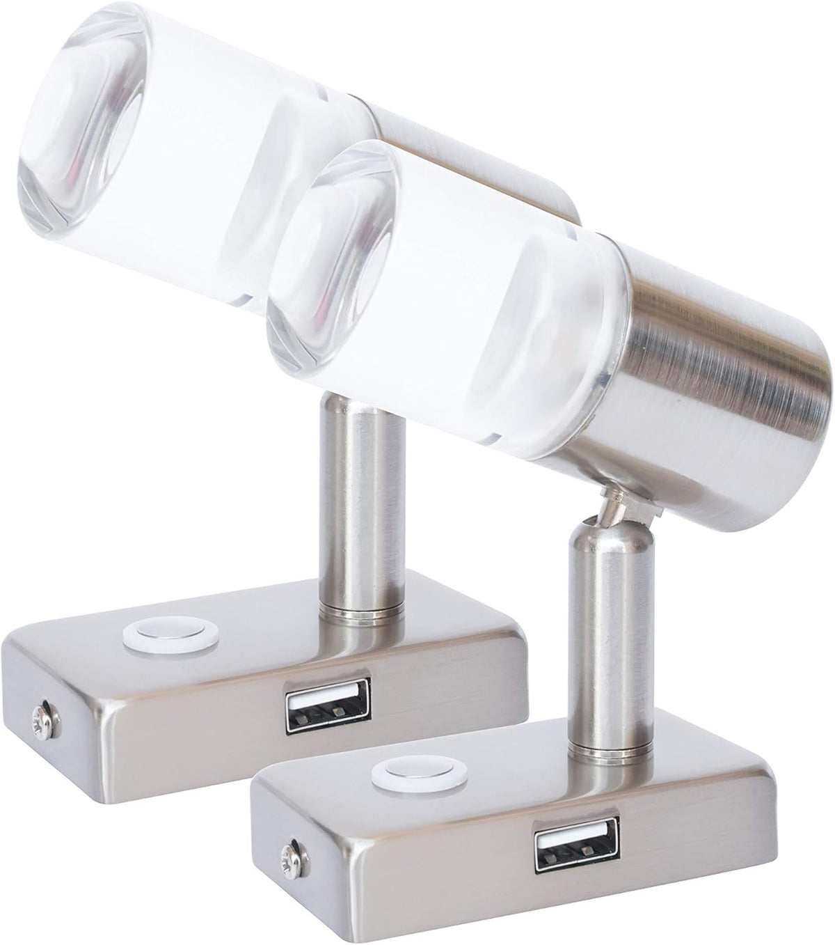12V LED Reading Light with USB Port Dimmable Two Pack O7353