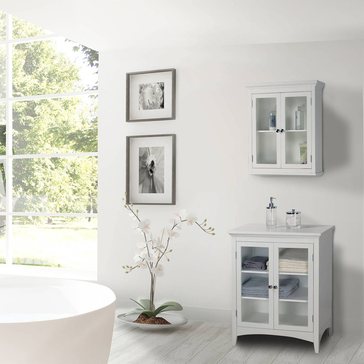 Wall Cabinet with 2 Doors, White X22590