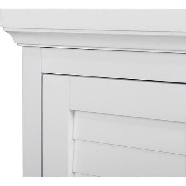 White Corner Bathroom Floor Cabinet O353190