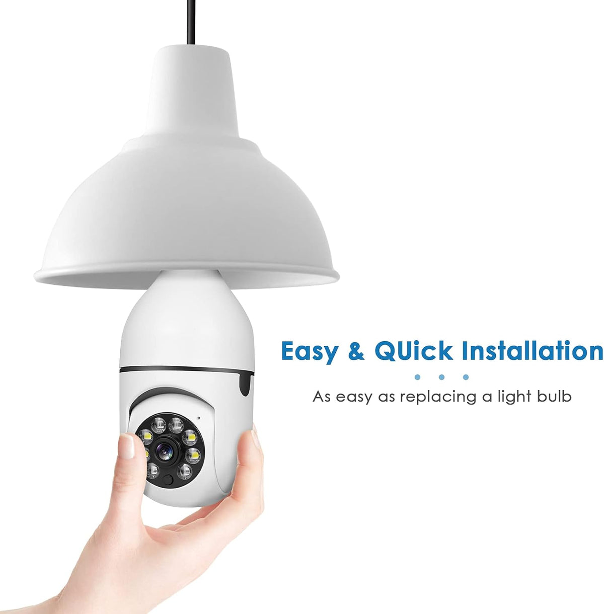 1080P PTZ Bulb Security Camera with WiFi Night Vision P247828