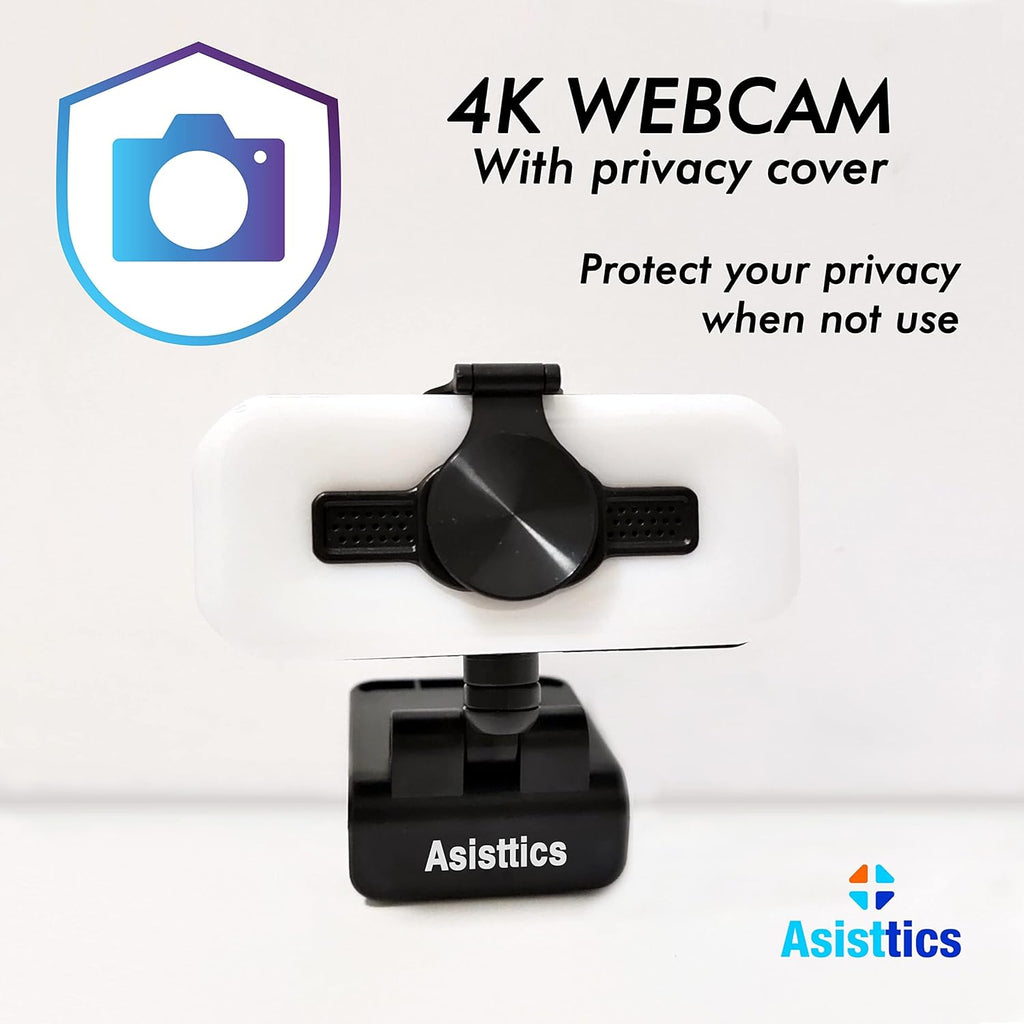 4K Webcam with Microphone and Ring Light A492803