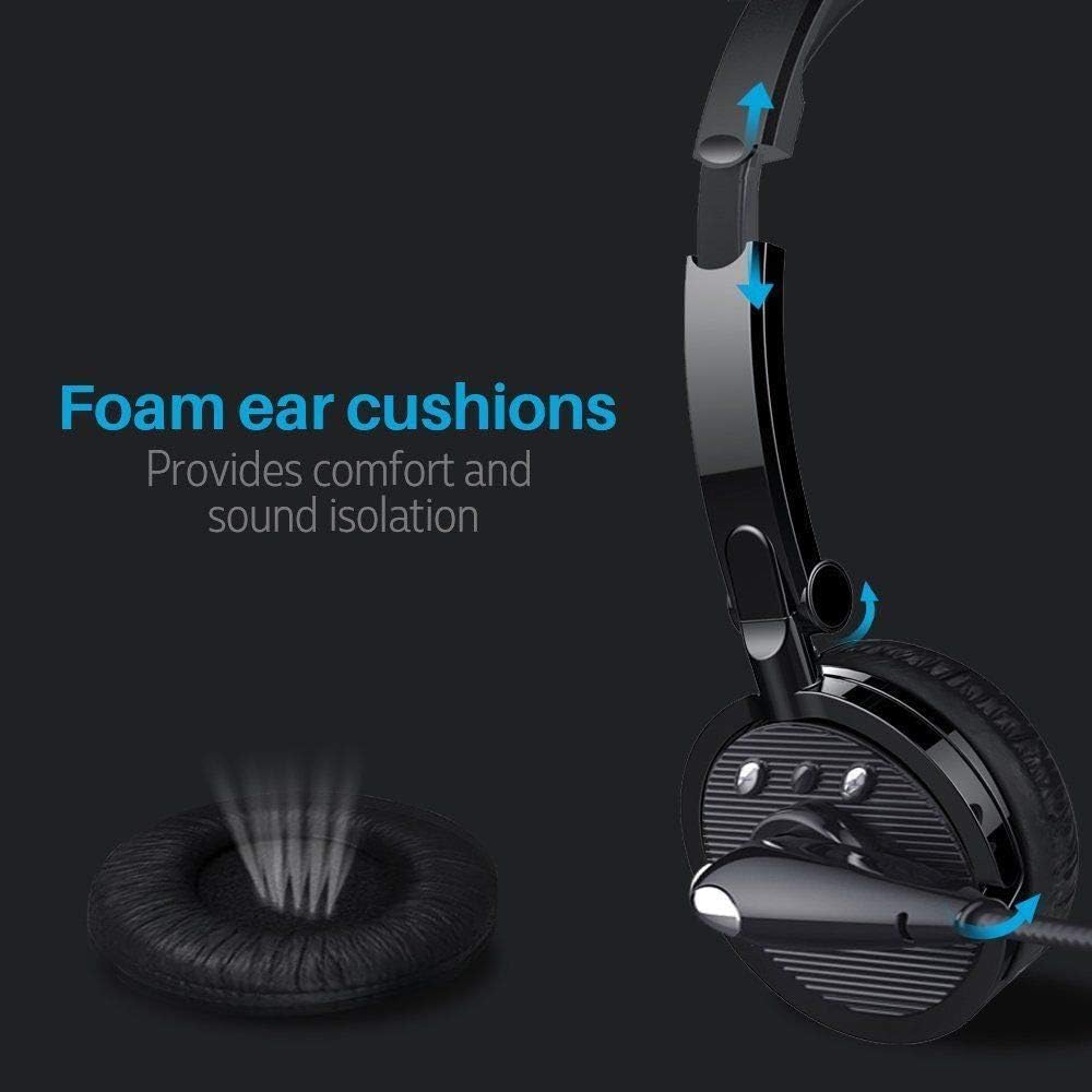 2 Pack Bluetooth Headphones with Mic Noise Cancelling W9723
