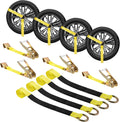 2" x 120'' Heavy Duty Vehicle Tie Down Straps with Flat Hooks O675743