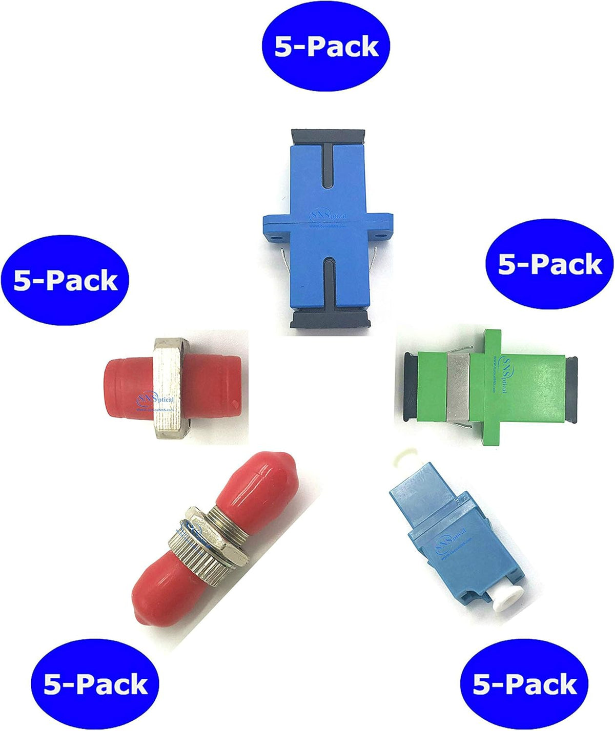 Fiber Optic Adaptor Coupler Kit with Hard Plastic Carry Case T7050