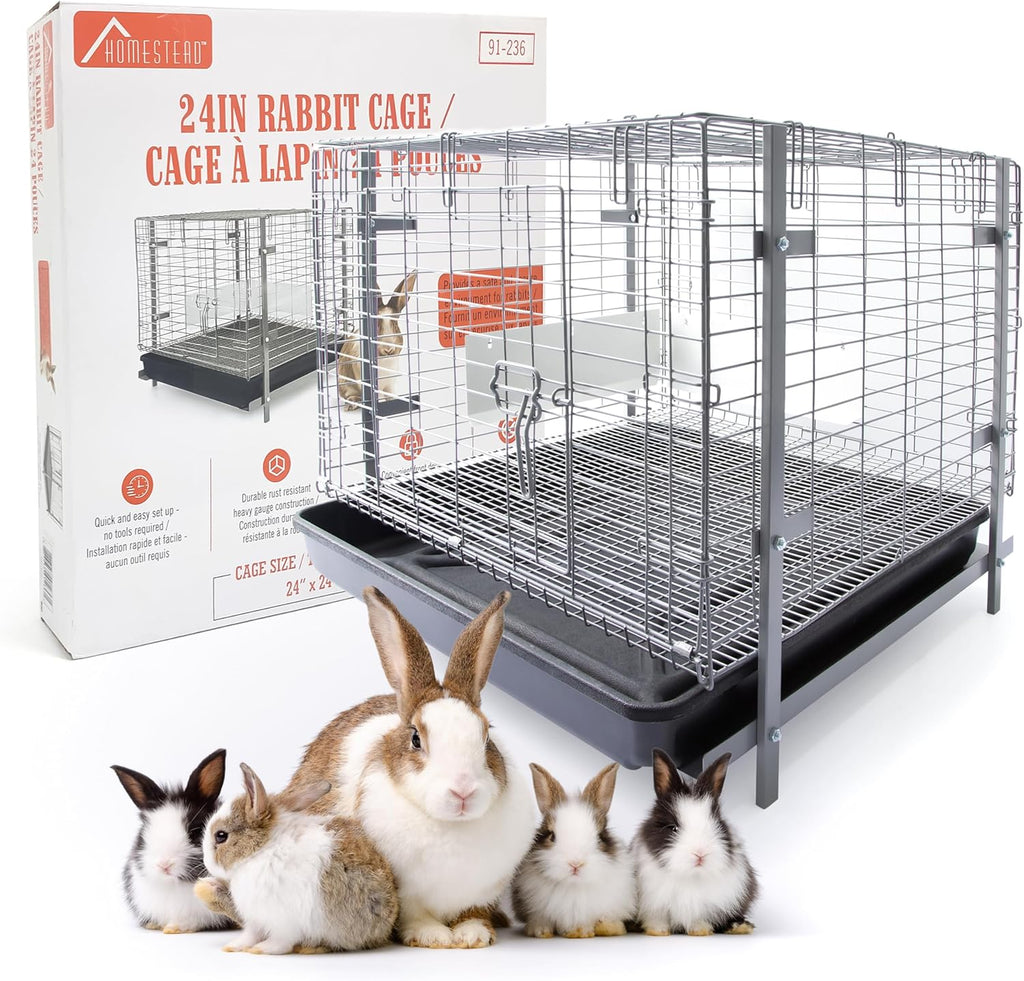 24-inch Rabbit Cage with Tray H94525