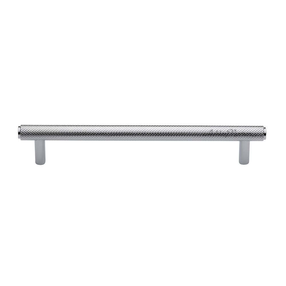 7-1/4x22 Knurled Cabinet Pull Polished Chrome Brass S423550