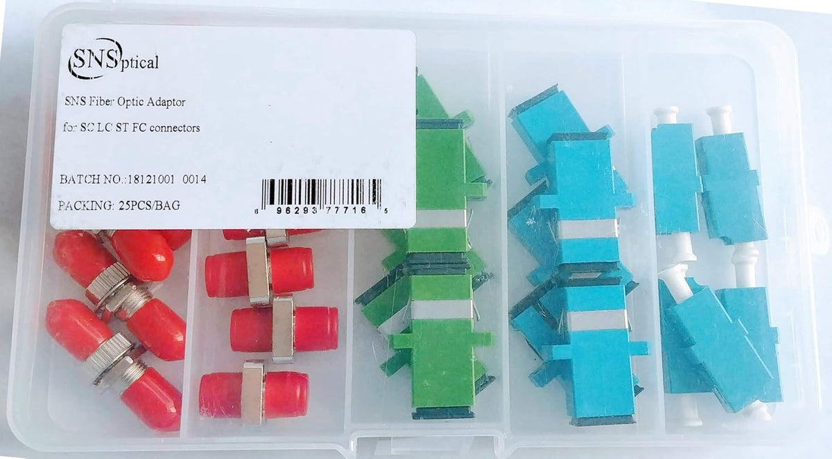 Fiber Optic Adaptor Coupler Kit with Hard Plastic Carry Case T7050