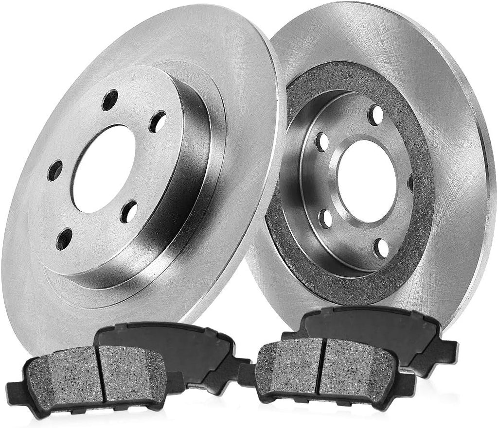 280.8 mm 5 Lug Brake Disc Rotors + Metallic Brake Pads Q5825