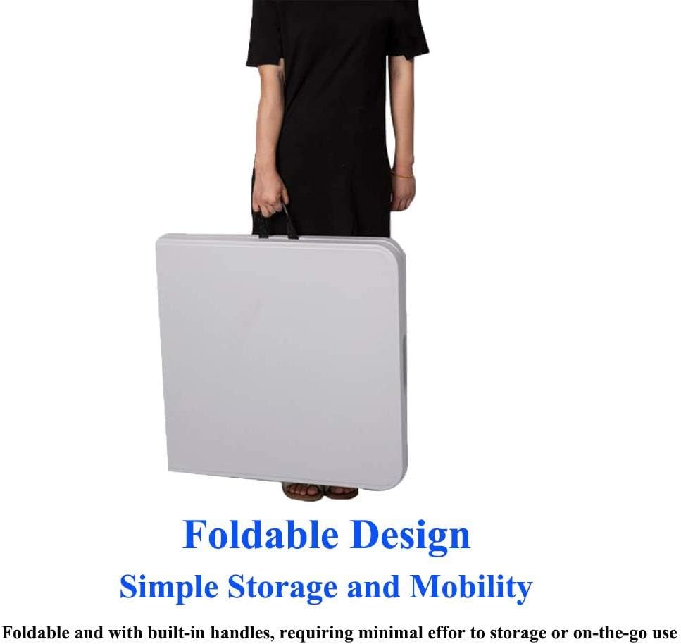 Portable Folding Camping Table 4ft Heavy Duty Plastic H154345