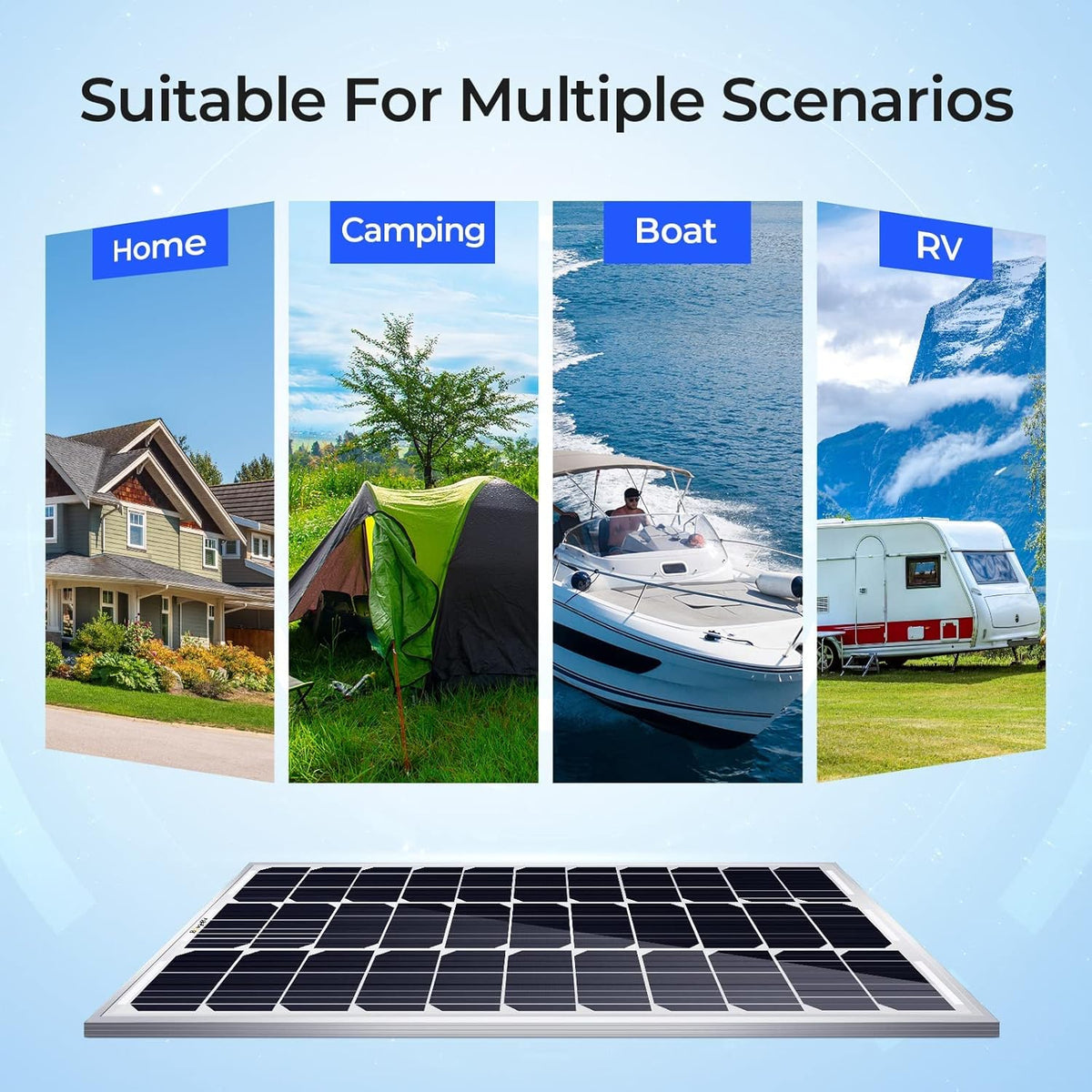 100 Watts Monocrystalline Solar Panel E7240