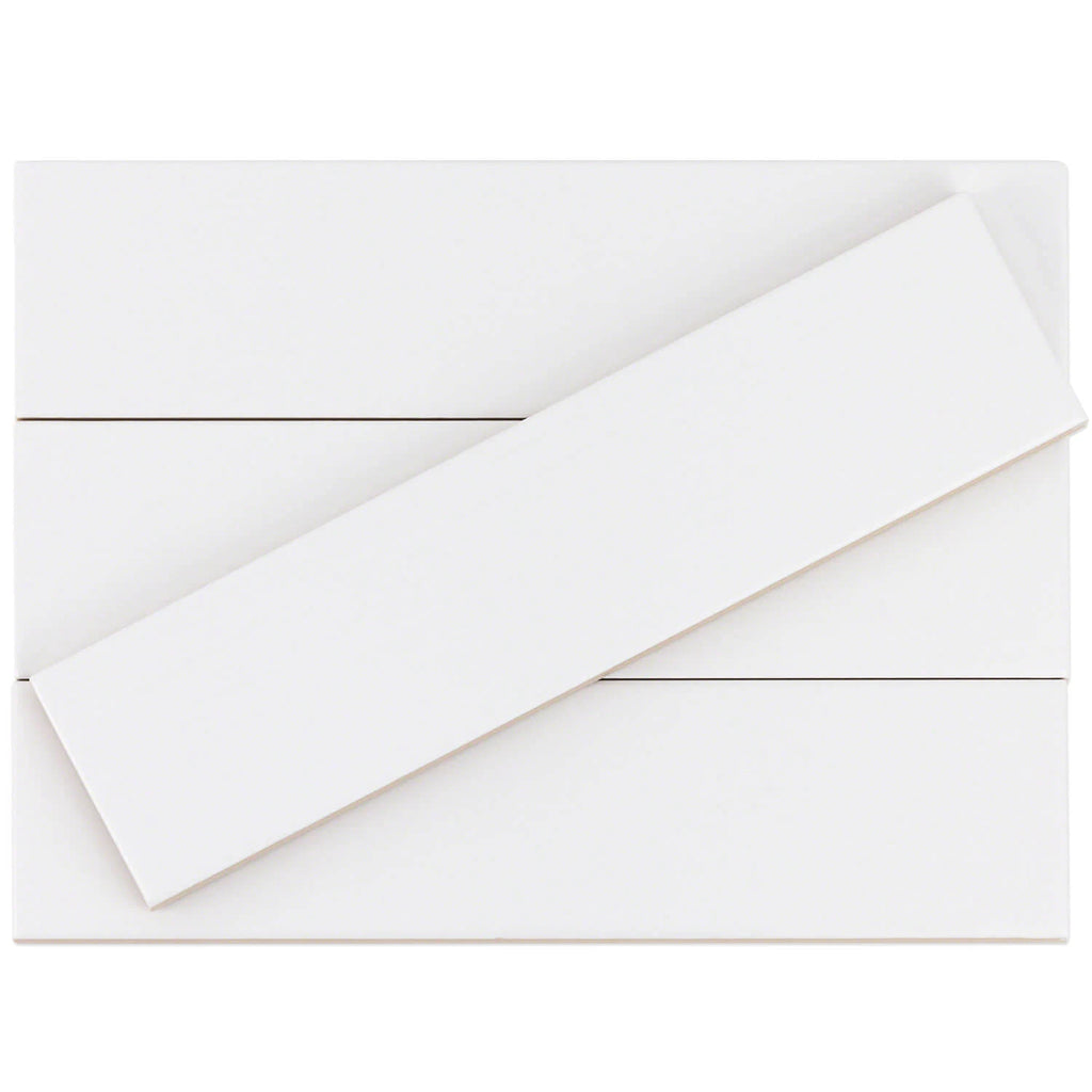 White 3x10 Matte Ceramic Tile S12986